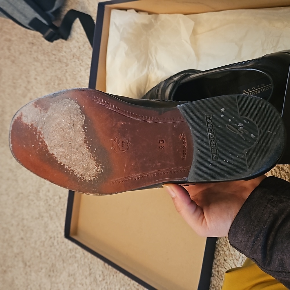 Vintage Black Leather Loafers - Picture 3 of 3